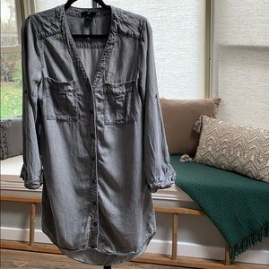 H&M Grey Jean Style Dress with Pockets